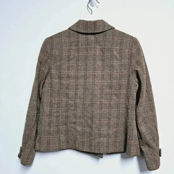 Pendleton 12 fits like an 8/10 wool blend brown plaid jacket - Picture 6 of 10